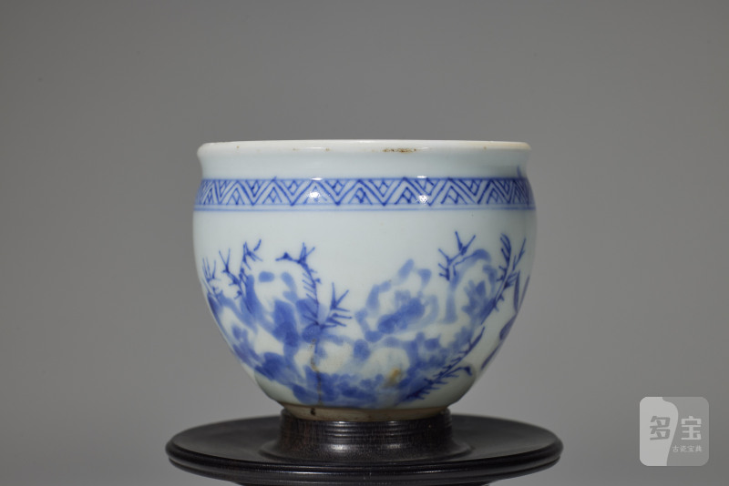 清康熙  青花瑞果纹鸡心水丞 - 图4